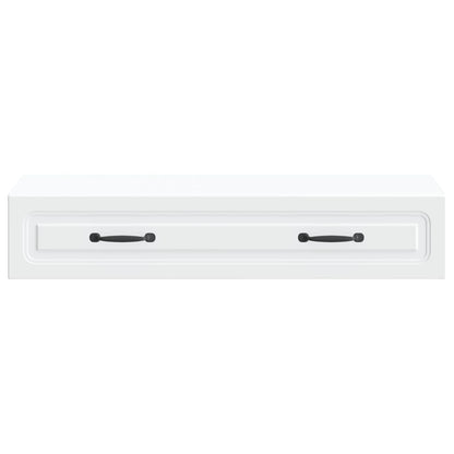 Tavolino da Parete Laterale Bianco 87,5 x 34,5 x 17 cm