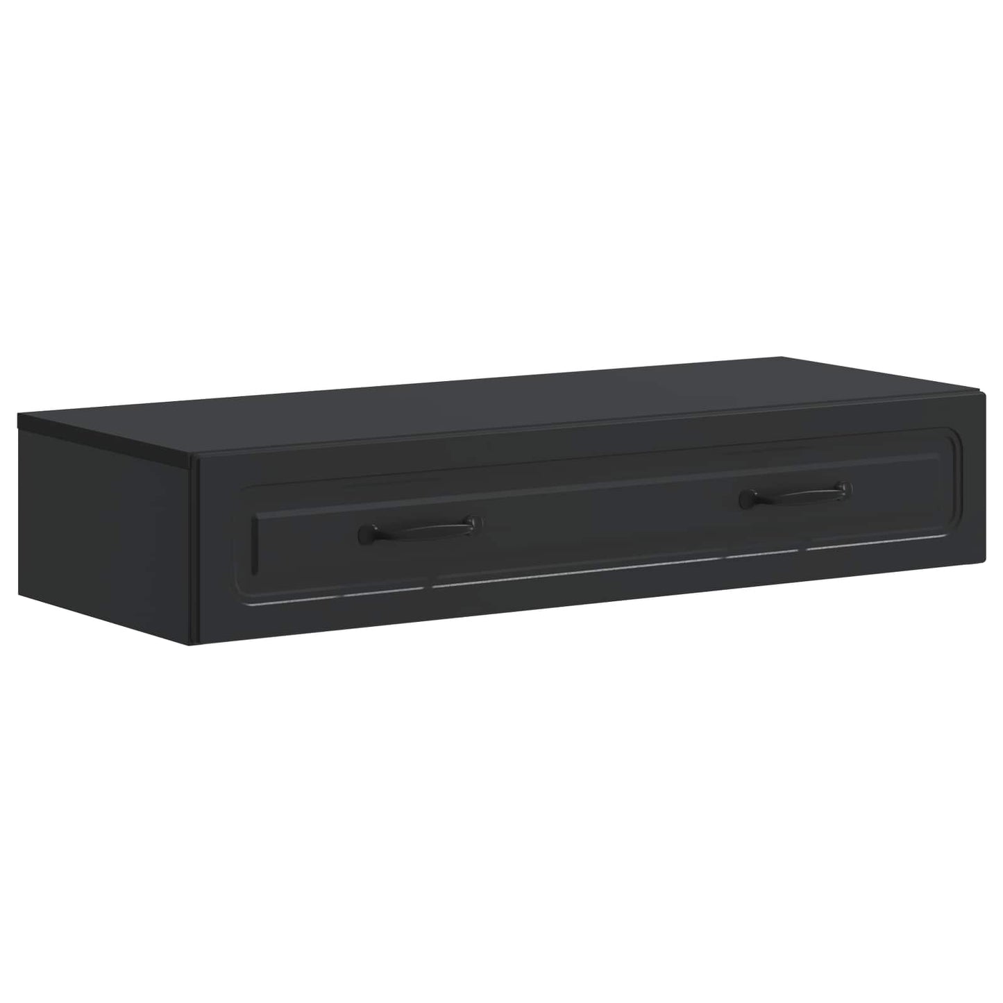 Tavolino da Parete Laterale Nero 87,5 x 34,5 x 17 cm