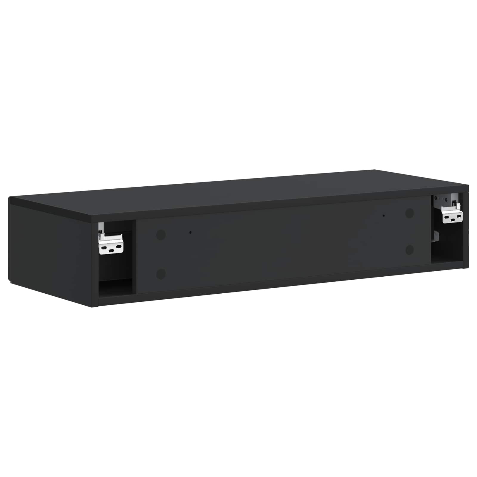 Tavolino da Parete Laterale Nero 87,5 x 34,5 x 17 cm | homemem39