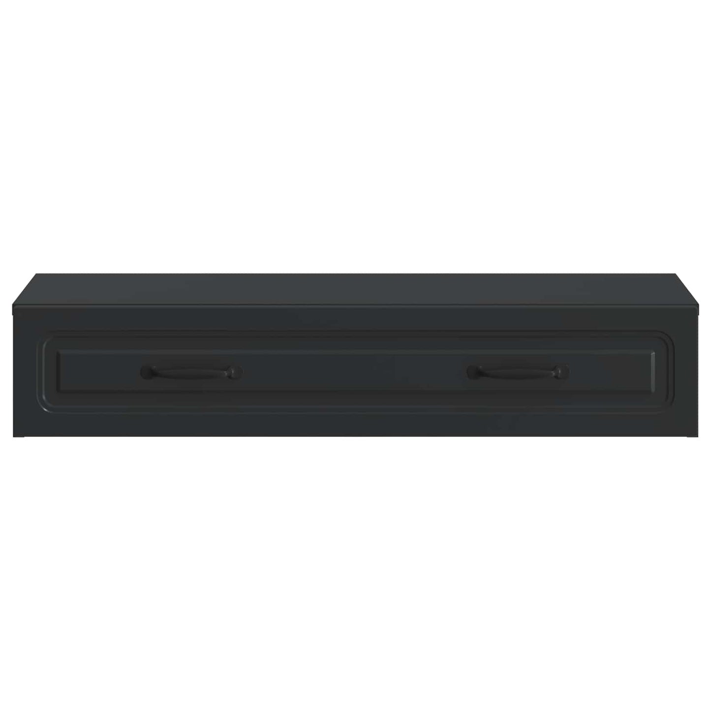 Tavolino da Parete Laterale Nero 87,5 x 34,5 x 17 cm