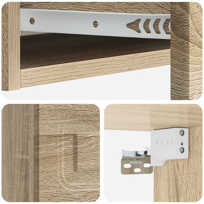 Tavolino da Parete Laterale Rovere Sonoma 87,5 x 34,5 x 17 cm | homemem39
