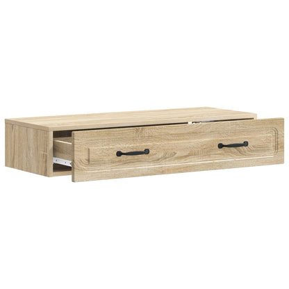 Tavolino da Parete Laterale Rovere Sonoma 87,5 x 34,5 x 17 cm | homemem39