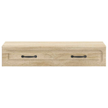 Tavolino da Parete Laterale Rovere Sonoma 87,5 x 34,5 x 17 cm - homemem39