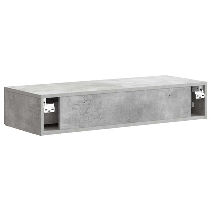 Tavolino da Parete Laterale Grigio Cemento 87,5 x 34,5 x 17 cm | homemem39