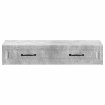 Tavolino da Parete Laterale Grigio Cemento 87,5 x 34,5 x 17 cm | homemem39