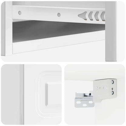 Tavolino da Parete Laterale Bianco Lucido 87,5 x 34,5 x 17 cm | homemem39