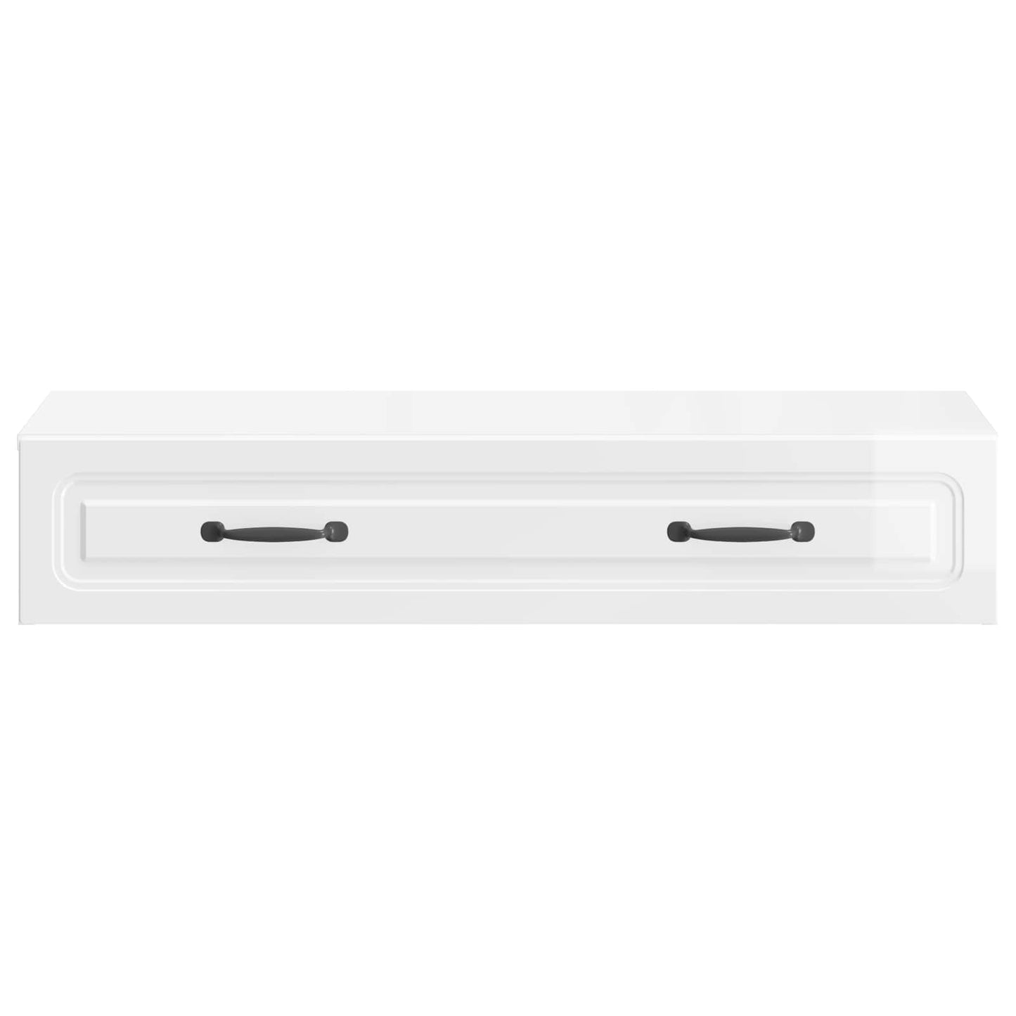 Tavolino da Parete Laterale Bianco Lucido 87,5 x 34,5 x 17 cm | homemem39