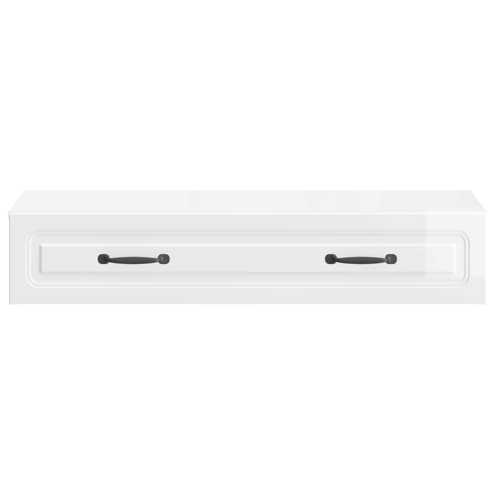 Tavolino da Parete Laterale Bianco Lucido 87,5 x 34,5 x 17 cm | homemem39