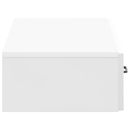 Tavolino da Parete Laterale Bianco Lucido 87,5 x 34,5 x 17 cm | homemem39