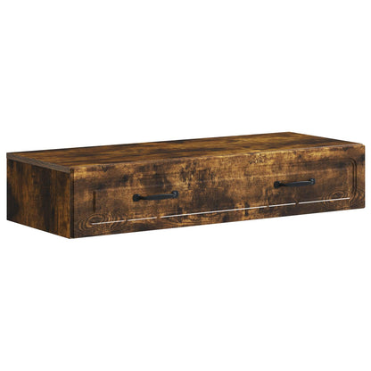 Tavolino da Parete Laterale Rovere Fumo 87,5 x 34,5 x 17 cm - homemem39