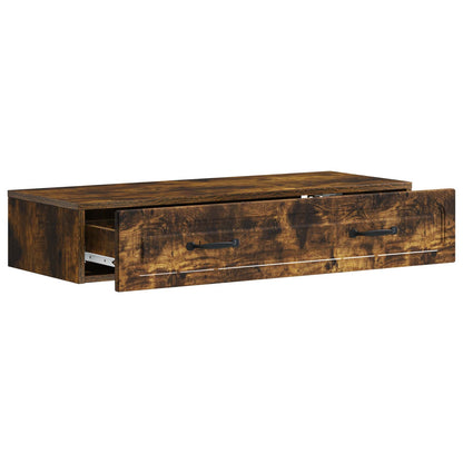 Tavolino da Parete Laterale Rovere Fumo 87,5 x 34,5 x 17 cm | homemem39