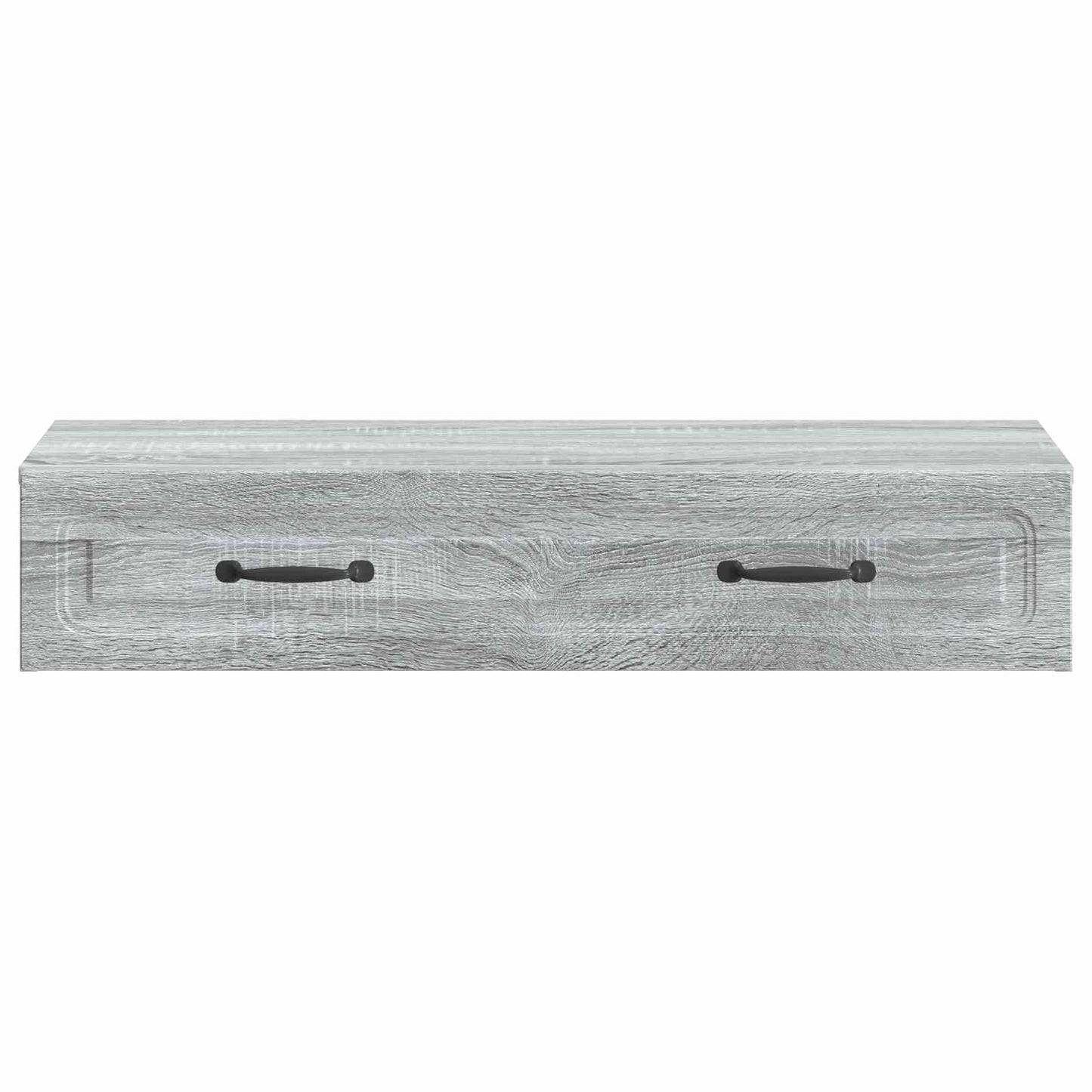 Tavolino da Parete Laterale Grigio Sonoma 87,5 x 34,5 x 17 cm