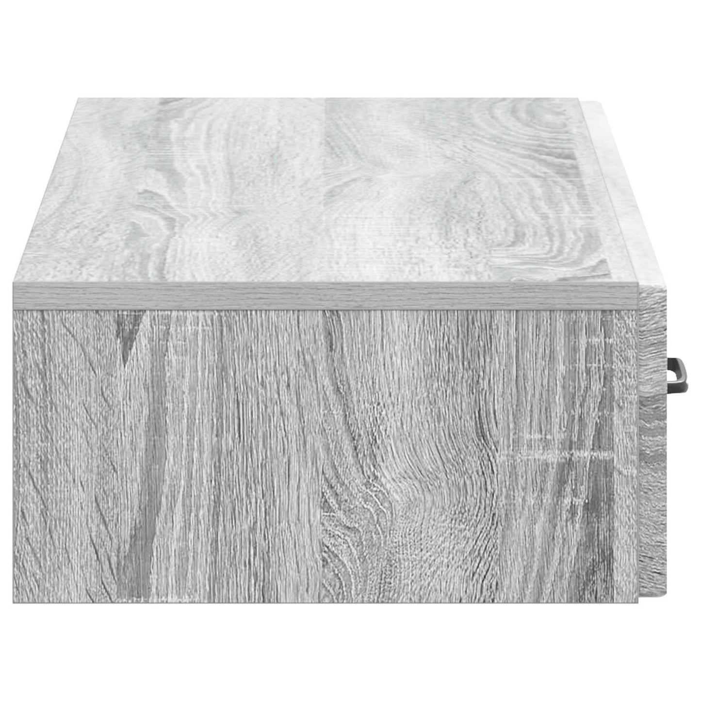 Tavolino da Parete Laterale Grigio Sonoma 87,5 x 34,5 x 17 cm