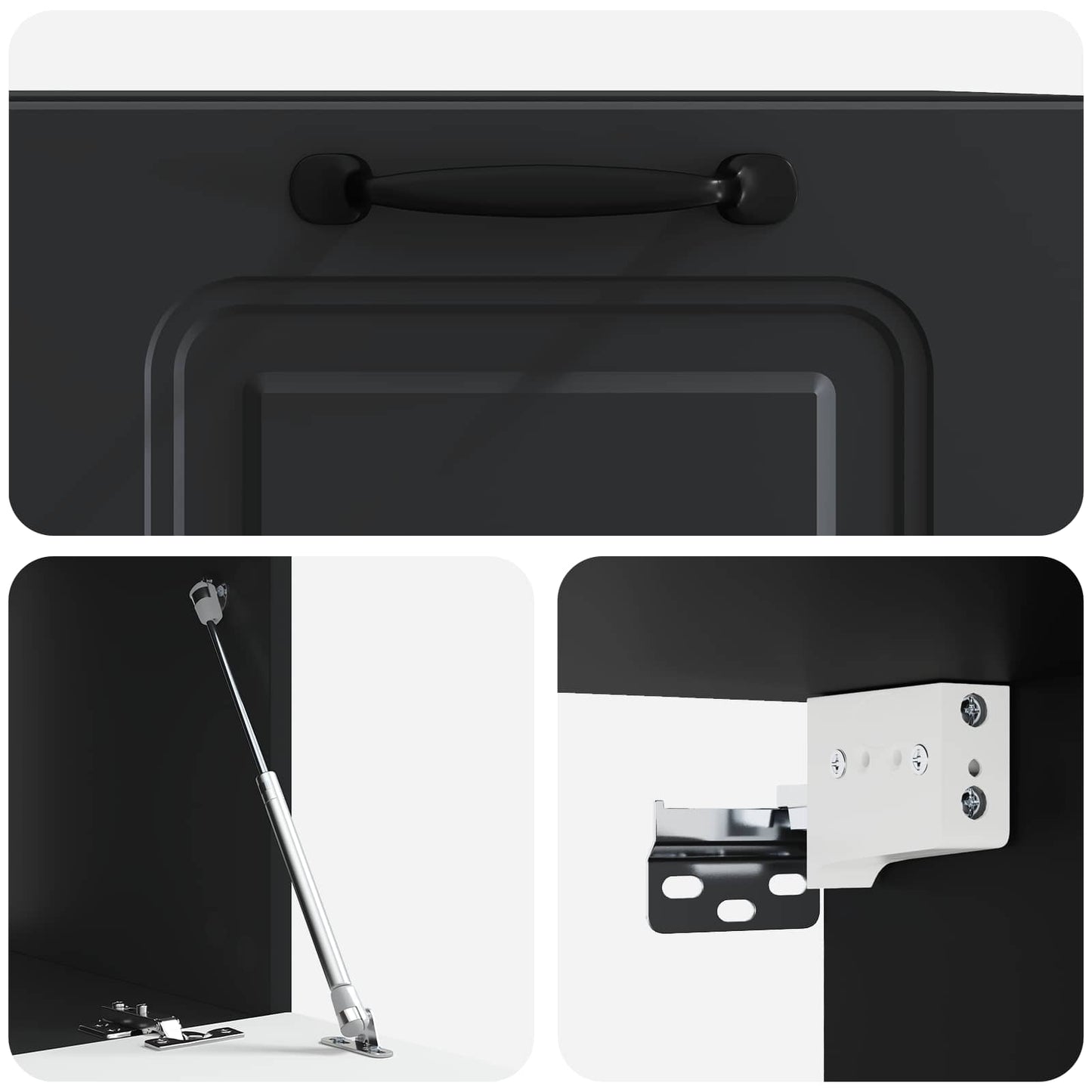 Mobile Porta TV da Muro Nero 59,5 x 41 x 30 cm | homemem39