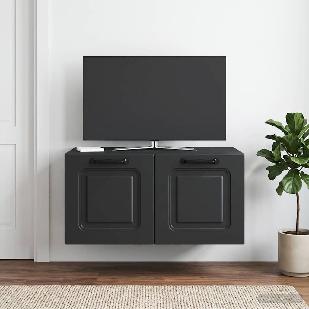Mobile Porta TV da Muro Nero 59,5 x 41 x 30 cm