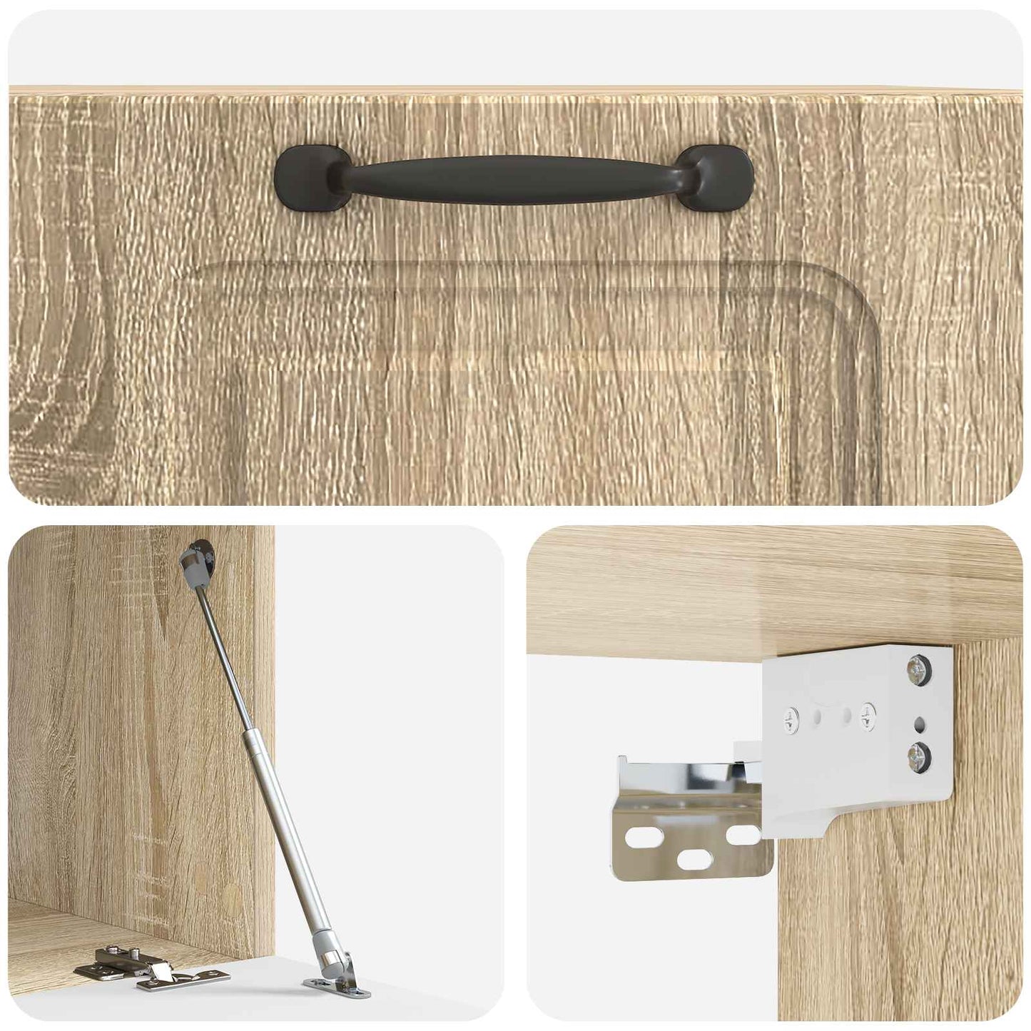 Mobile Porta TV da Muro Rovere Sonoma 59,5 x 41 x 30 cm | homemem39