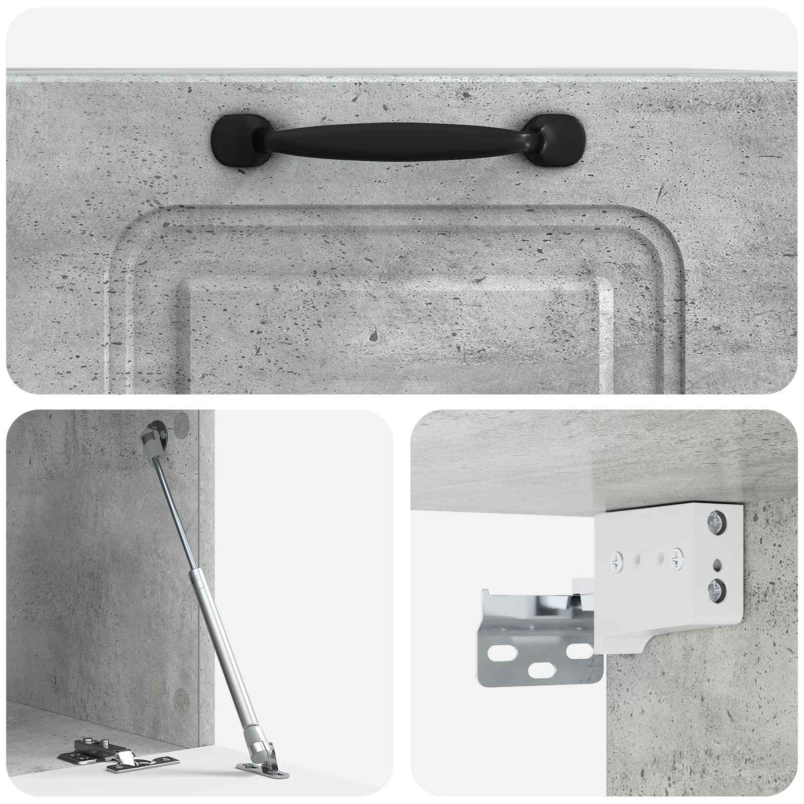 Mobile Porta TV da Muro Grigio Cemento 59,5 x 41 x 30 cm | homemem39