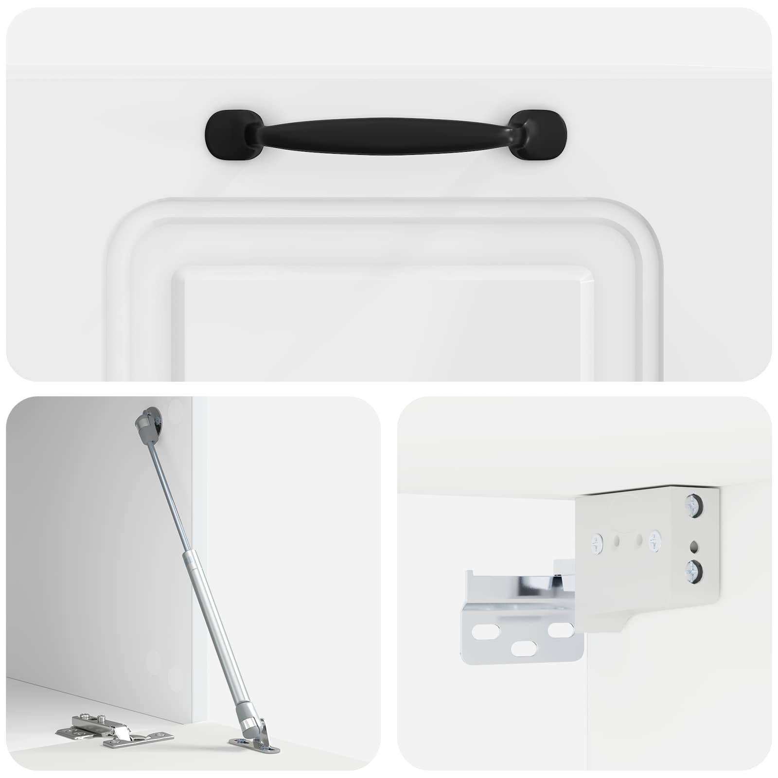 Mobile Porta TV da Muro Bianco Lucido 59,5 x 41 x 30 cm | homemem39