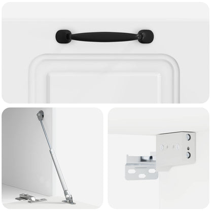 Mobile Porta TV da Muro Bianco Lucido 59,5 x 41 x 30 cm | homemem39