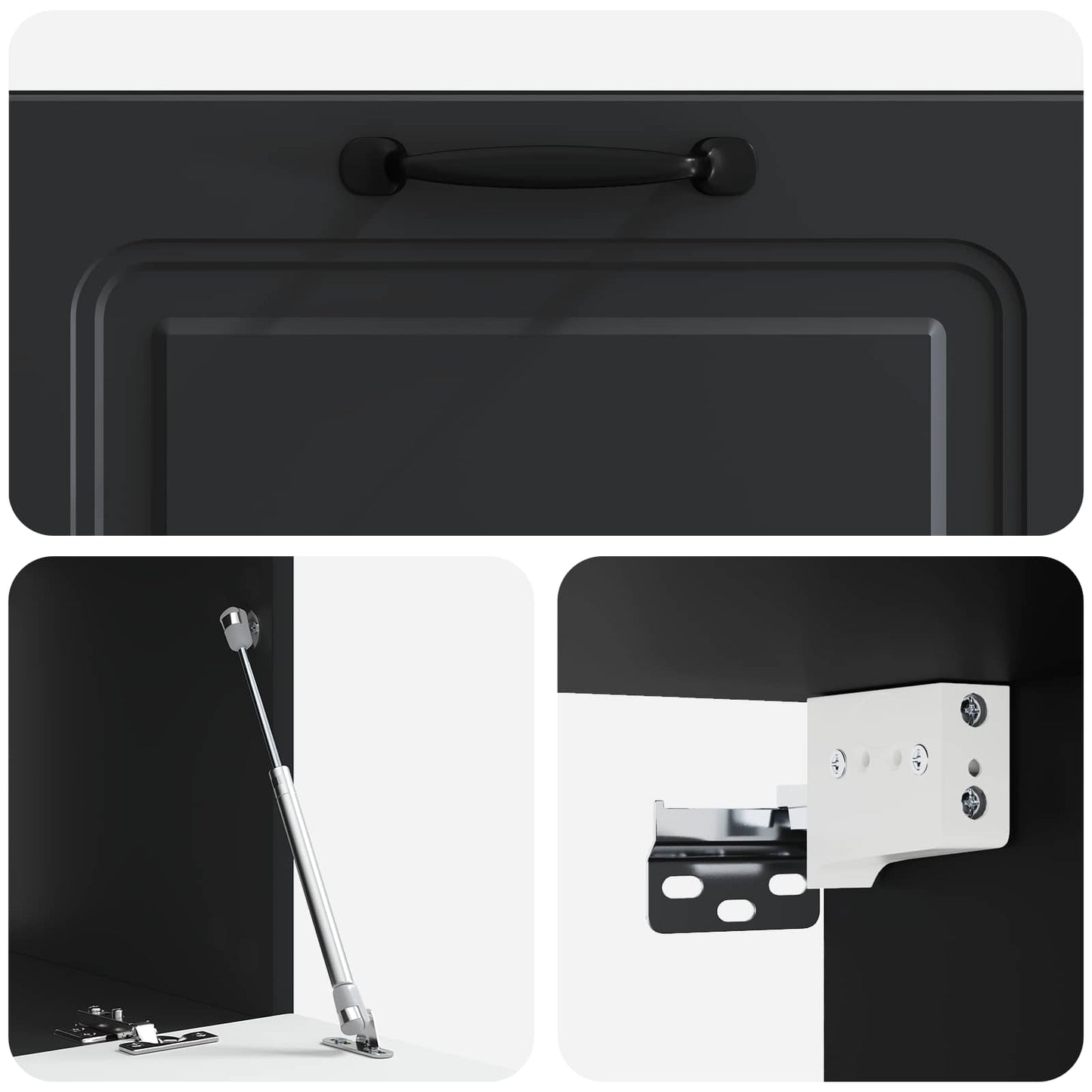 Mobile Porta TV da Muro Nero 78,5 x 41 x 30 cm | homemem39