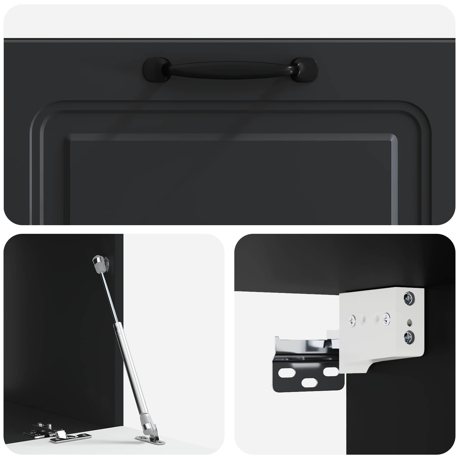 Mobile Porta TV da Muro Nero 78,5 x 41 x 30 cm | homemem39