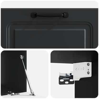 Mobile Porta TV da Muro Nero 78,5 x 41 x 30 cm