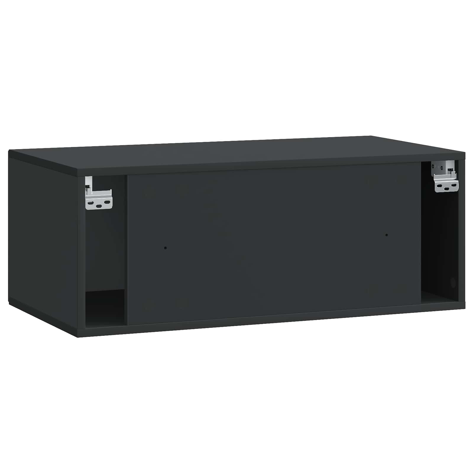 Mobile Porta TV da Muro Nero 78,5 x 41 x 30 cm | homemem39