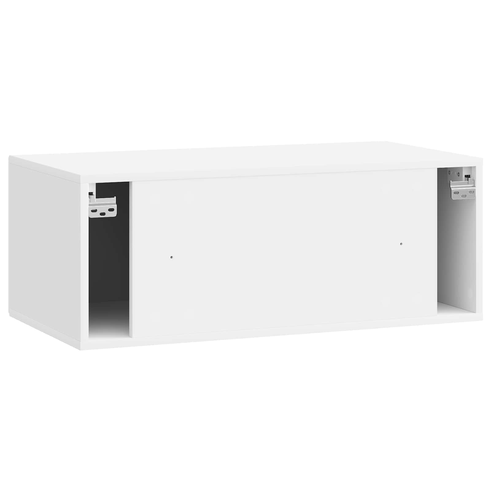 Mobile Porta TV da Muro Bianco Lucido 78,5 x 41 x 30 cm | homemem39