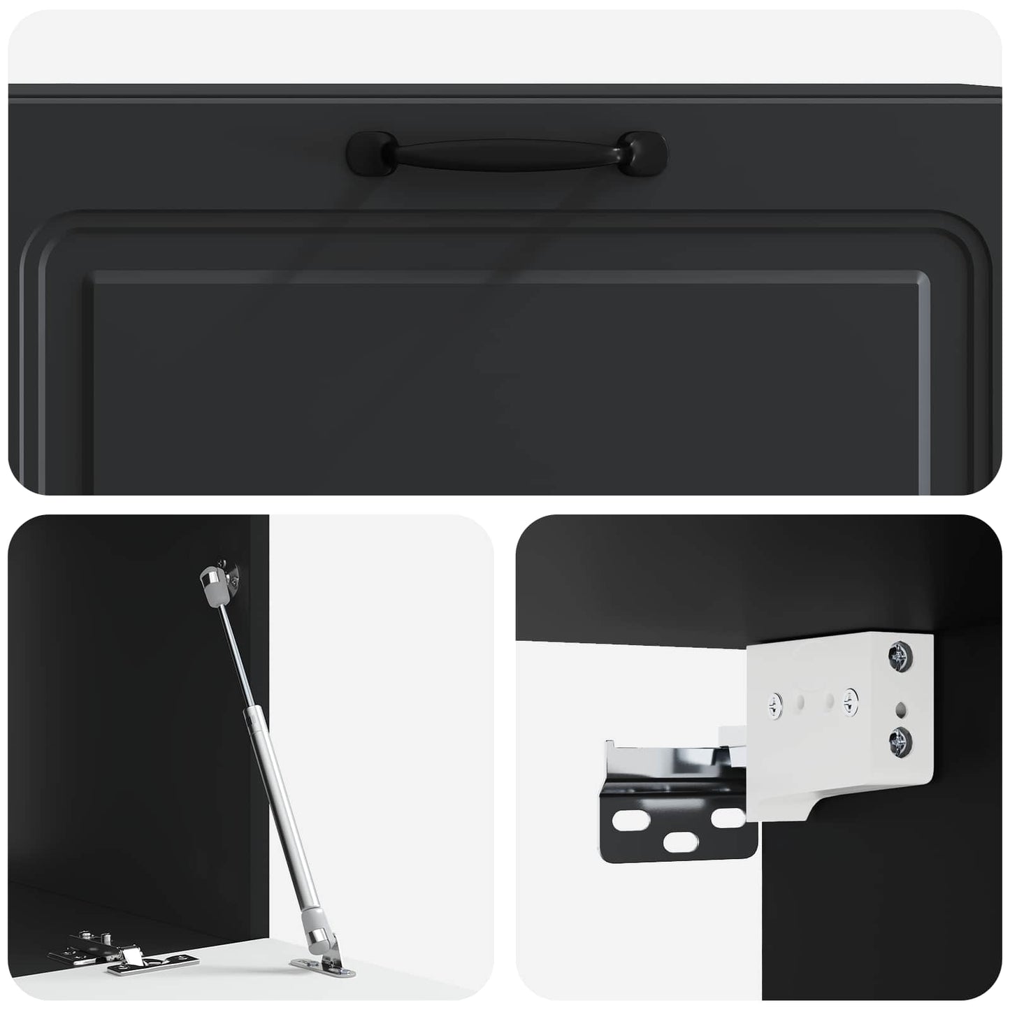 Mobile Porta TV da Muro Montaggio a parete Nero 98 x 41 x 30 cm | homemem39