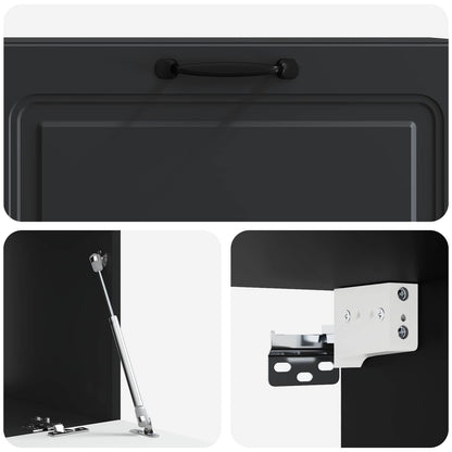 Mobile Porta TV da Muro Montaggio a parete Nero 98 x 41 x 30 cm | homemem39