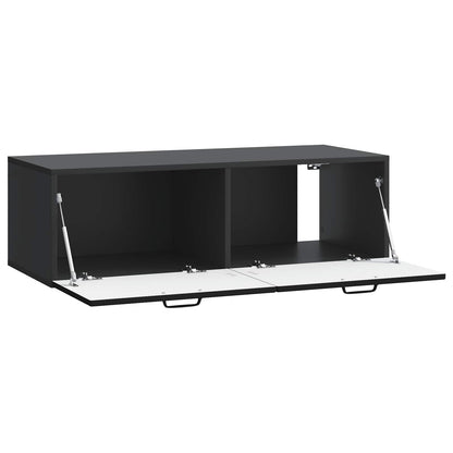 Mobile Porta TV da Muro Montaggio a parete Nero 98 x 41 x 30 cm | homemem39