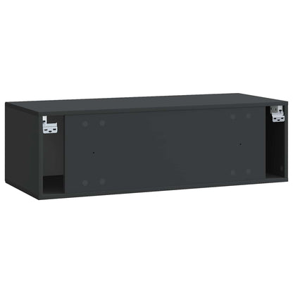 Mobile Porta TV da Muro Montaggio a parete Nero 98 x 41 x 30 cm | homemem39