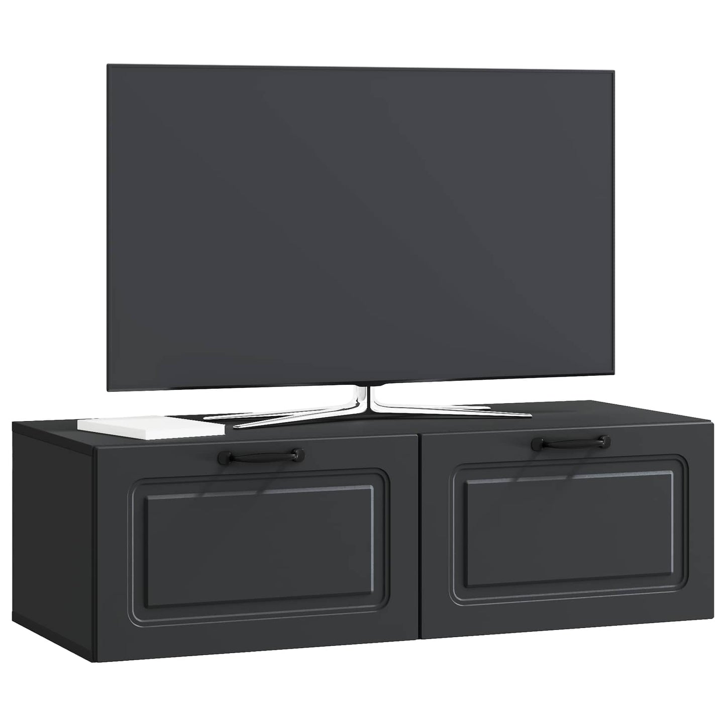 Mobile Porta TV da Muro Montaggio a parete Nero 98 x 41 x 30 cm | homemem39