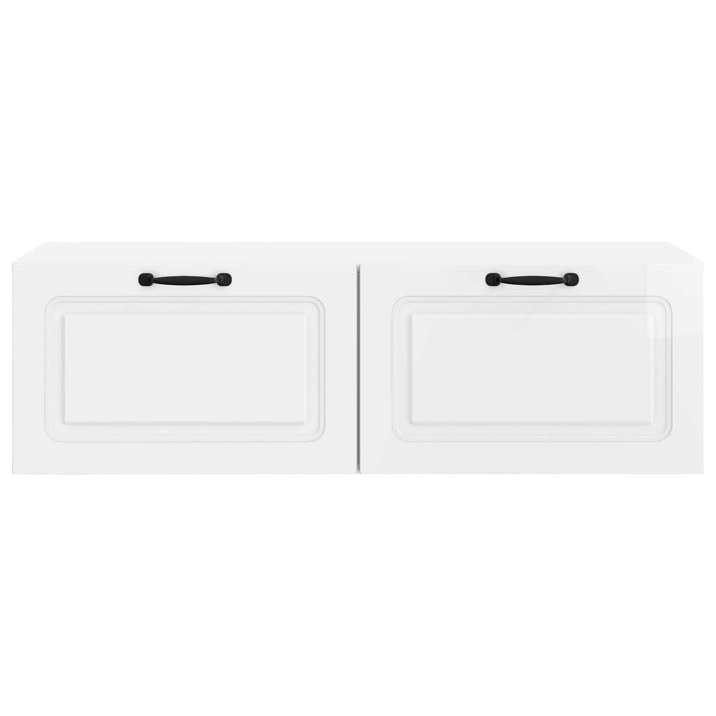 Mobile Porta TV da Muro Bianco Lucido 98 x 41 x 30 cm | homemem39
