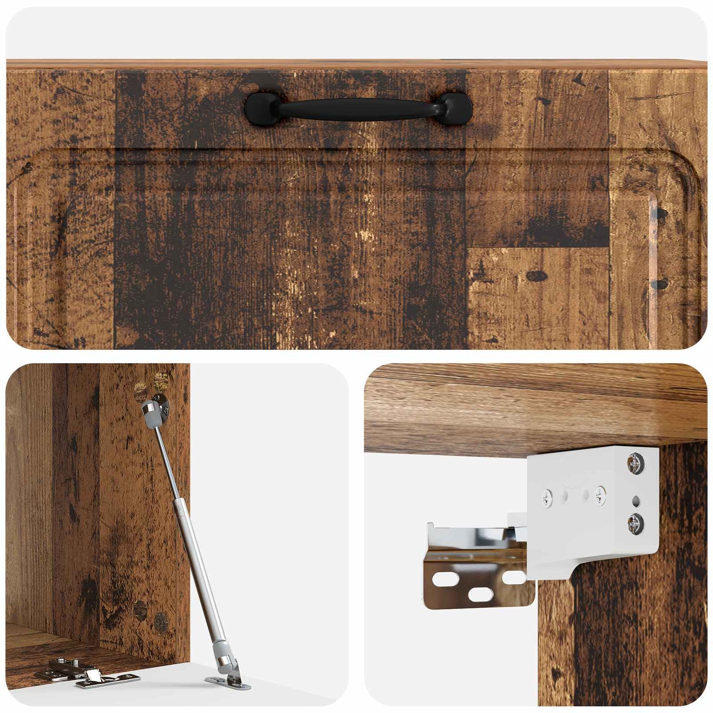 Mobile Porta TV da Muro Legno antico 98 x 41 x 30 cm