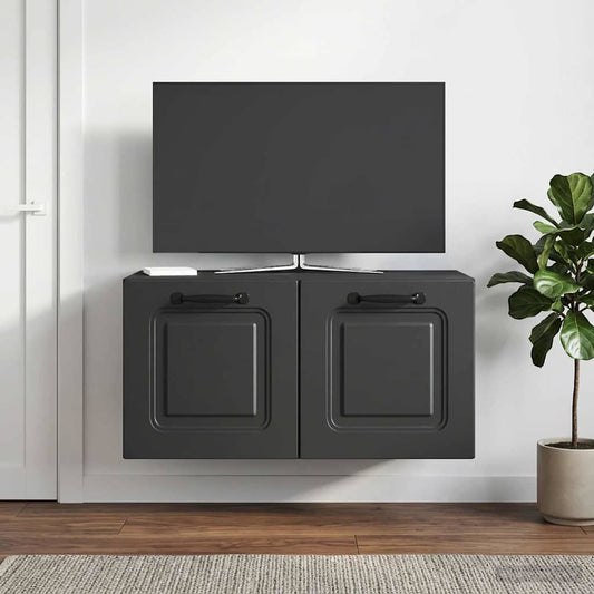 Mobile Porta TV da Muro Nero 59,5 x 31 x 30 cm