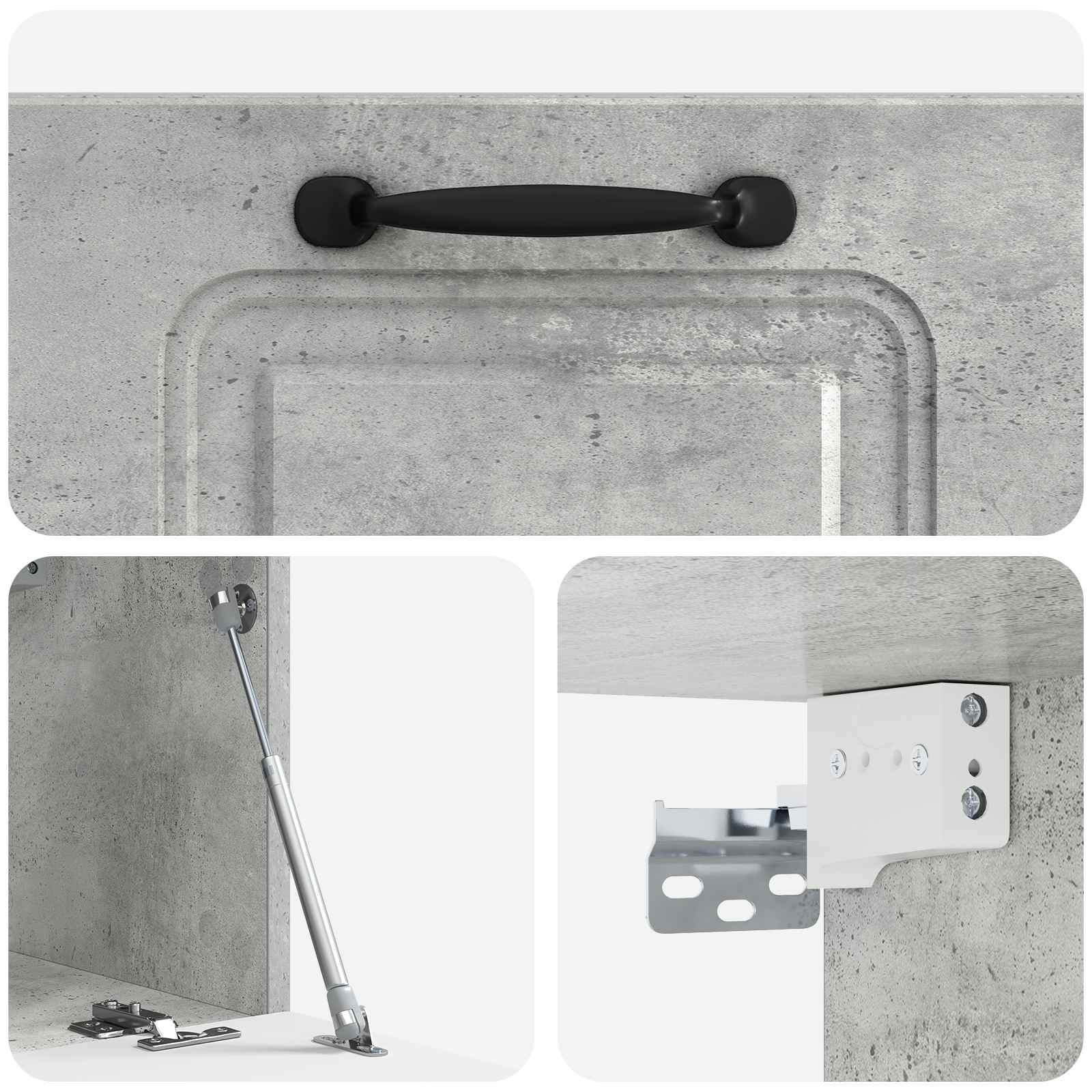 Mobile Porta TV da Muro Grigio Cemento 59,5 x 31 x 30 cm | homemem39