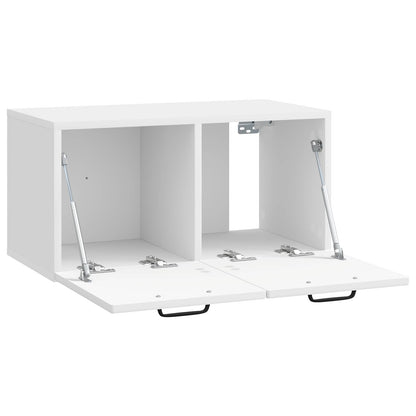 Mobile Porta TV da Muro Bianco Lucido 59,5 x 31 x 30 cm