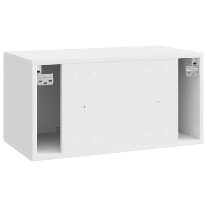 Mobile Porta TV da Muro Bianco Lucido 59,5 x 31 x 30 cm | homemem39
