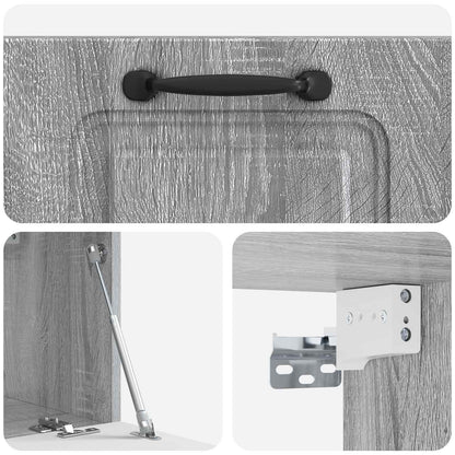 Mobile Porta TV da Muro Grigio Sonoma 59,5 x 31 x 30 cm | homemem39