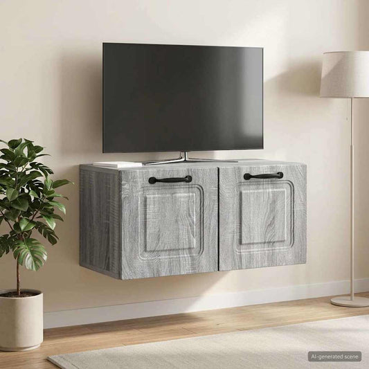 Mobile Porta TV da Muro Grigio Sonoma 59,5 x 31 x 30 cm