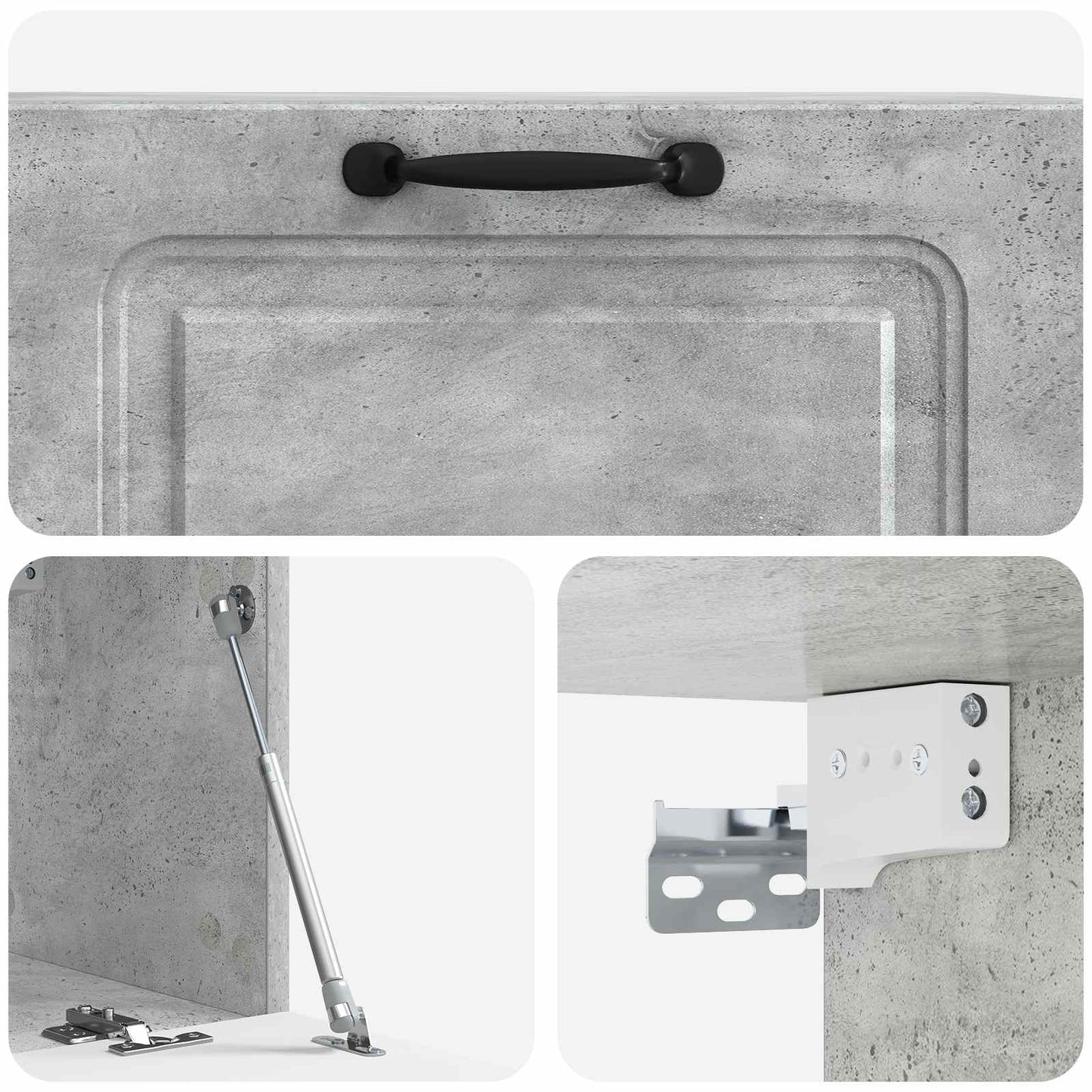 Mobile Porta TV da Muro Grigio Cemento 78,5 x 31 x 30 cm | homemem39