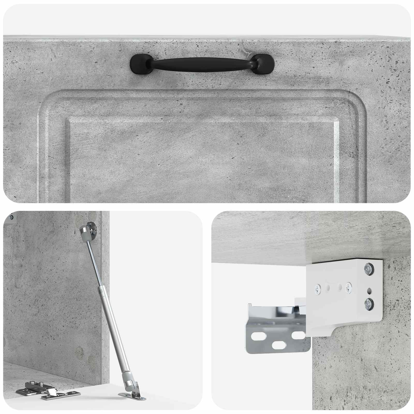 Mobile Porta TV da Muro Grigio Cemento 78,5 x 31 x 30 cm | homemem39