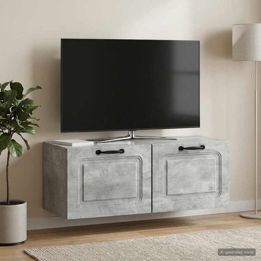 Mobile Porta TV da Muro Grigio Cemento 78,5 x 31 x 30 cm