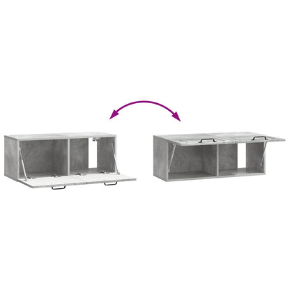Mobile Porta TV da Muro Grigio Cemento 78,5 x 31 x 30 cm | homemem39