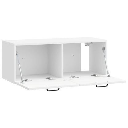 Mobile Porta TV da Muro Bianco Lucido 78,5 x 31 x 30 cm