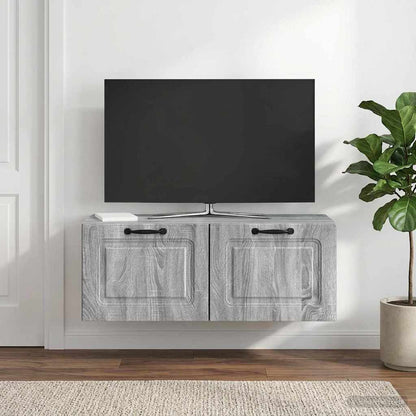 Mobile Porta TV da Muro Grigio Sonoma 78,5 x 31 x 30 cm