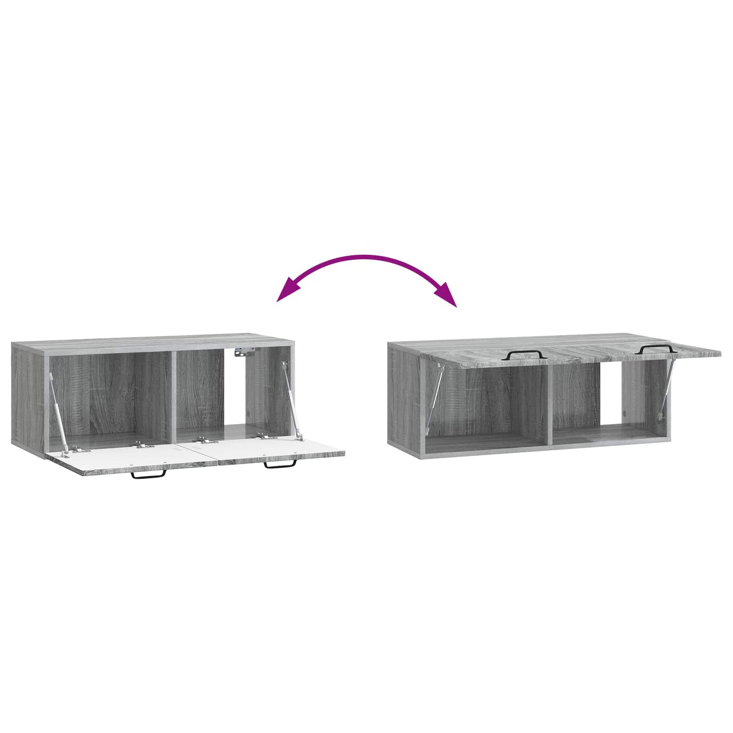Mobile Porta TV da Muro Grigio Sonoma 78,5 x 31 x 30 cm | homemem39