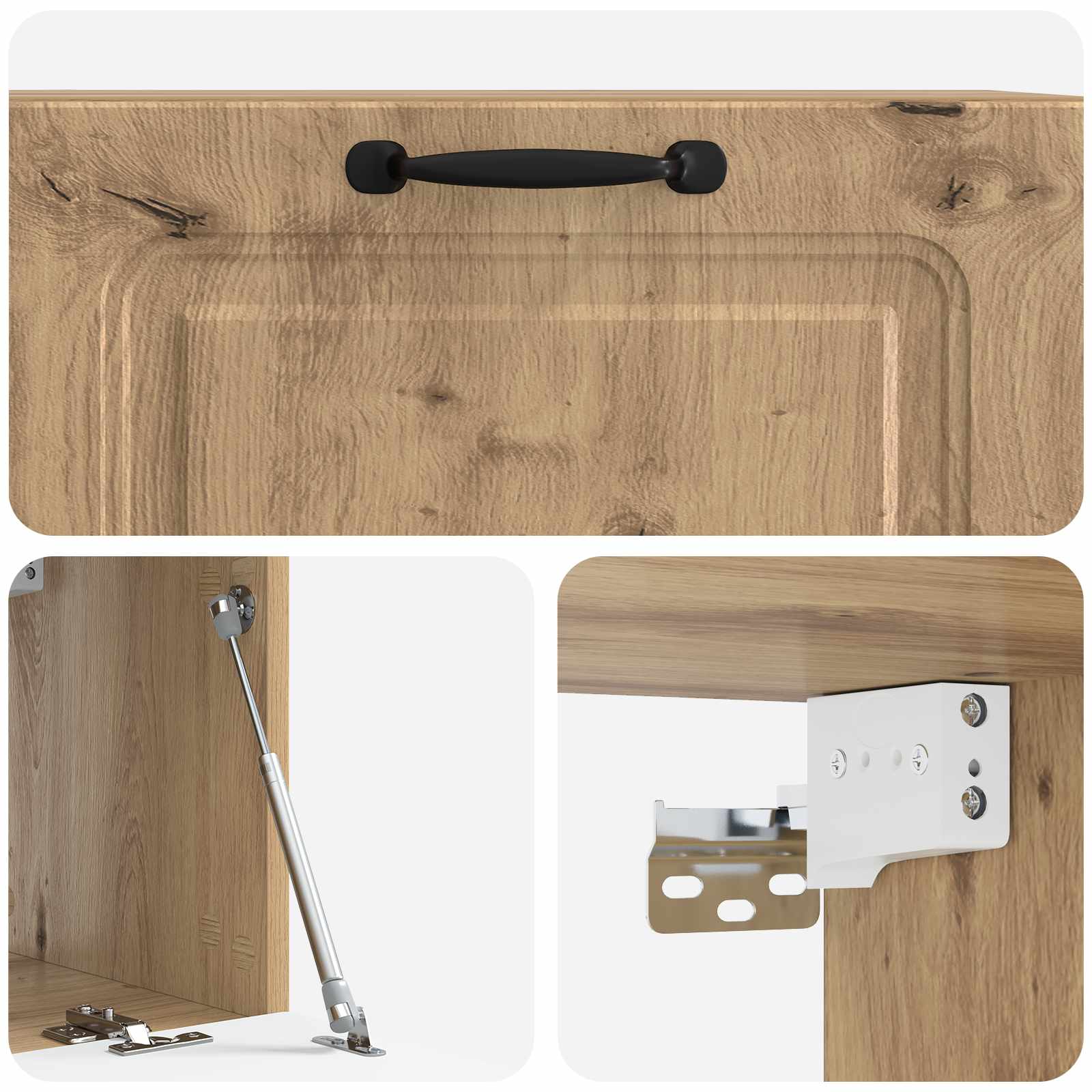 Mobile Porta TV da Muro Rovere Artigianale 78,5 x 31 x 30 cm | homemem39