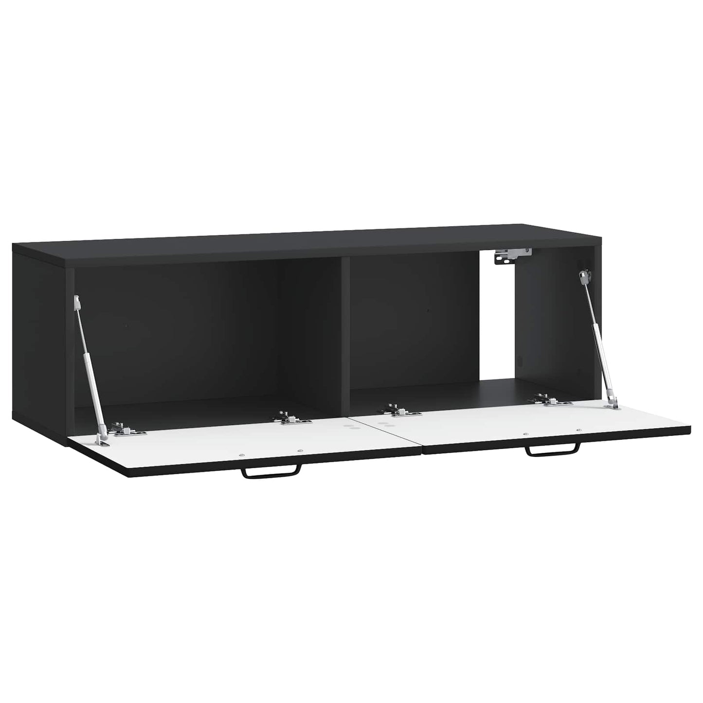 Mobile Porta TV da Muro Montaggio a parete Nero 98 x 31 x 30 cm